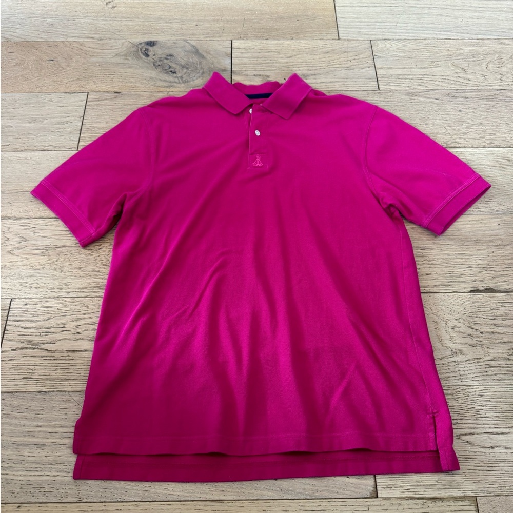 Pendleton Magenta Pink Cotton Pique Short Sleeve Polo Shirt Size M Logo (1089)